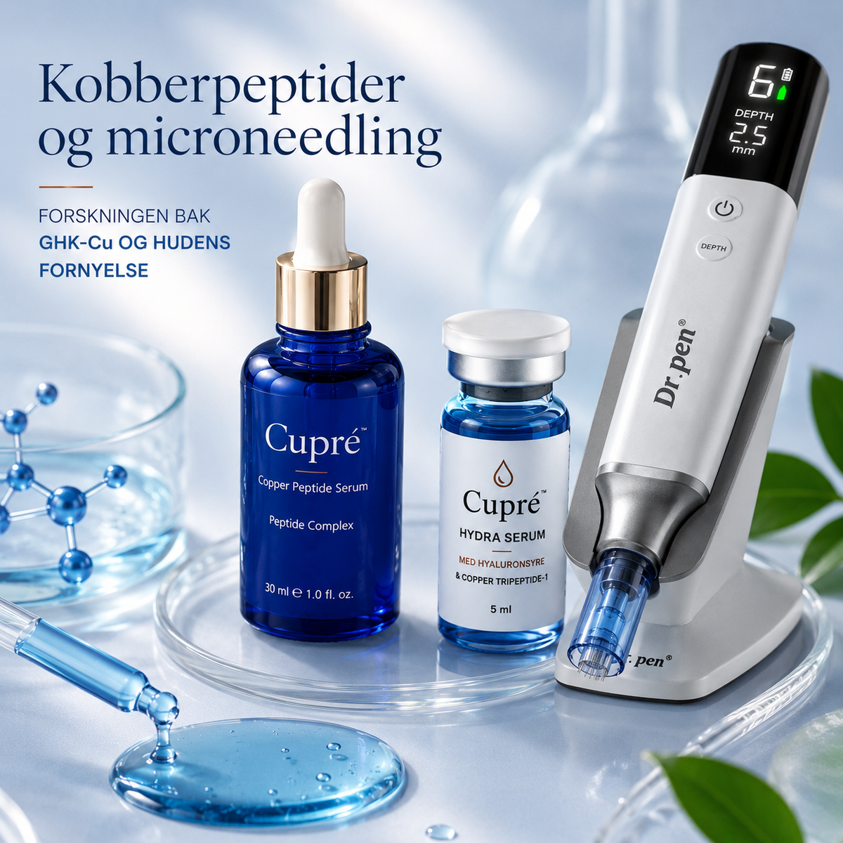 Kobberpeptider og microneedling – hva sier forskningen om GHK-Cu?