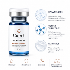 Cupré Hydra Serum – Hyaluronsyre & kobberpeptid | 5 × 5 ml